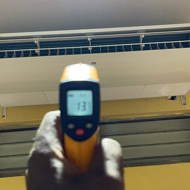 Checking AC temperature