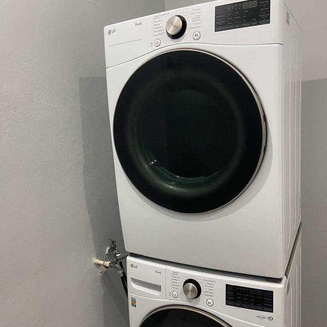 Stacked washer and dryer